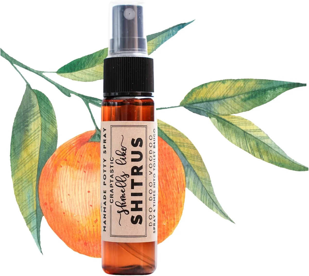 Bathroom prank spray bottle in citrus scent, travel size