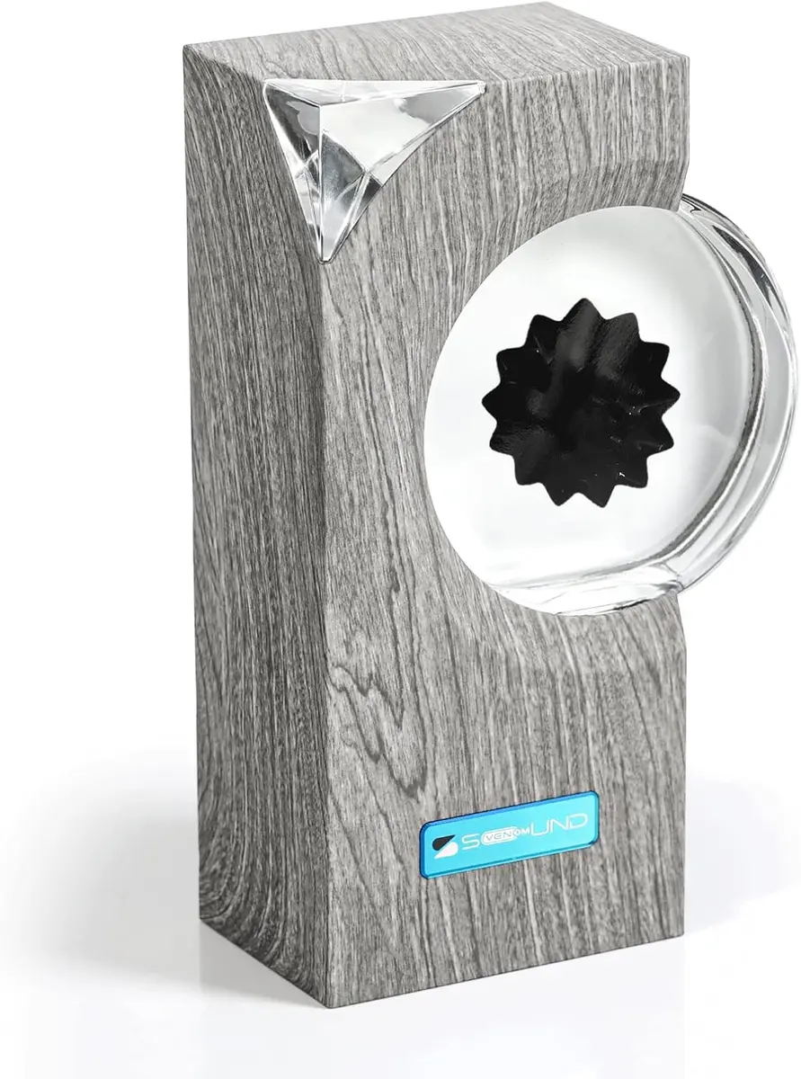Ferrofluid sound-reactive desk visualizer device