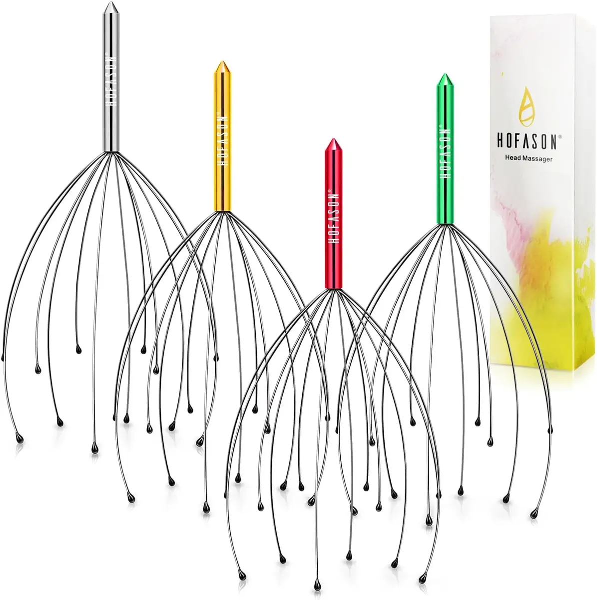 Novelty wire head scratcher massage tool